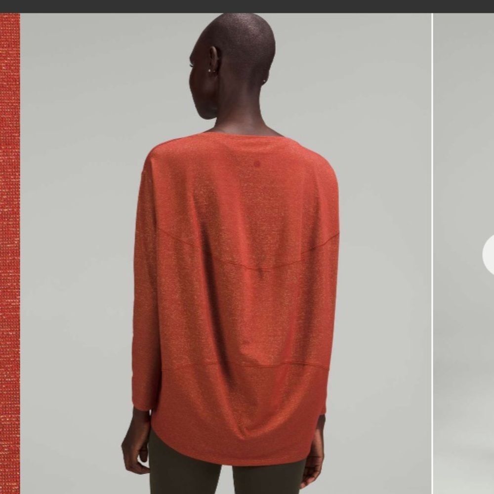 Lululemon Back In Action Long Sleeve Spark Cayenne size medium?? - Picture 6 of 6